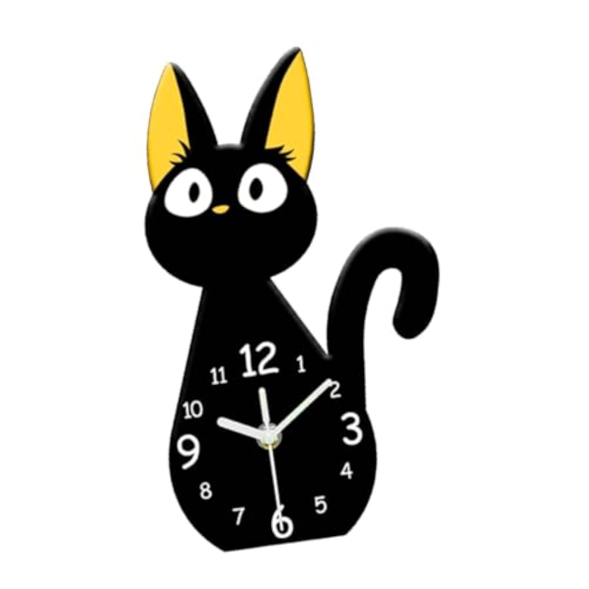 Cat Wall Clock with Arabic Numerals
