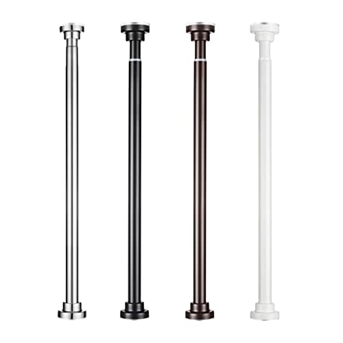 Barre de rideau de douche extensible en acier inoxydable au design télescopique épuré