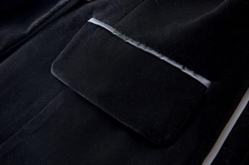 Women's Velvet Suit Blazer Shawl Lapel Tuxedos Jacket for Prom/Business/Casual4