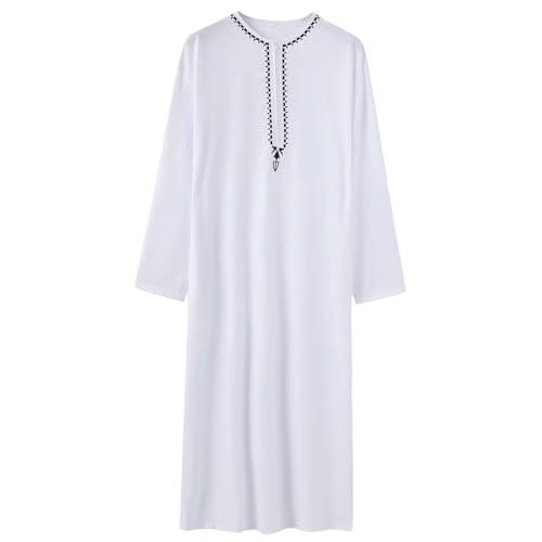 Abaya homme ample et boutonnée pour prier confortablement sans gêne - 3