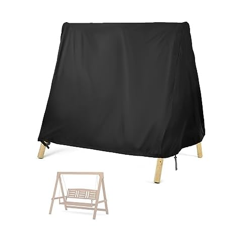 Elegoro Outdoor Swing Cover, A Frame Patio Swing Cover,Swing Cover for Outdoor Furniture Porch Cover Glider Hammock Cover Waterproof (66''LX48.8''WX66''H) Cover