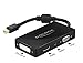 Produktbild Delock Mini DisplayPort 1.2 Adapter zu VGA / HDMI / DVI / Audio Buchse 4K Passiv schwarz