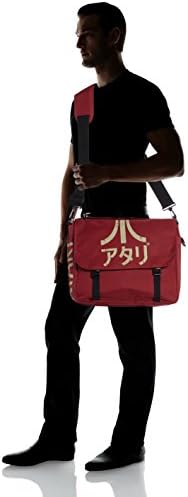 Meroncourt BIO-MB221005ATA Messenger Bag with Japanese Logo, Red (Crimson Red)