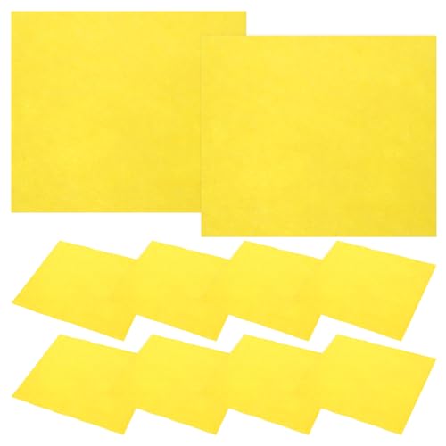 MUSISALY Paños de Cocina Antiadherentes Reutilizables Amarillos, 10 Unidades, de Tela No Tejida Absorbente, para Limpieza Eficaz de Aceite y Grasa en Platos, Superficies y
