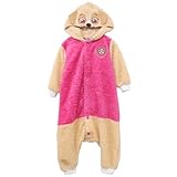 [カイタックファミリー] パウ・パトロール キッズ 着ぐるみ パジャマ フリース もこもこ (ピンク（スカイ）, 130cm)
