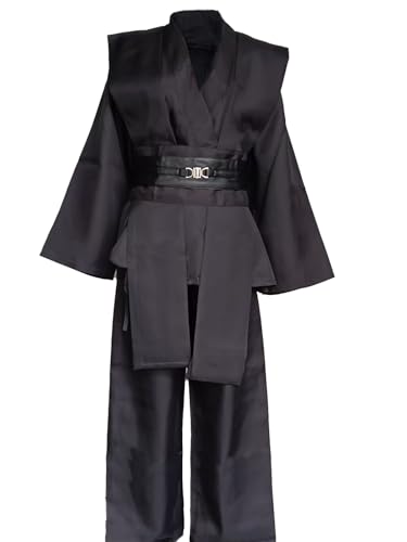 Bichingda - Túnica con capucha para disfraz de caballero, cosplay para hombre, conjunto completo para Halloween.