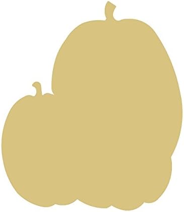 Pumpkin Cutout Unfinished Wood Halloween Door Hanger Fall Decor Thanksgiving Decorations MDF Shape Canvas Style 7 (24")