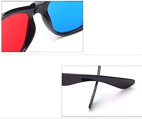 4 Pcs Red and Blue 3D Glasses Universal TV Movie Dimensional Video Frame 3D Glasses DVD Game Glass 3D Style Glasses for 3D Movies Games, 3D Viewing Glasses, Light Simple Design - Thumbnail 3