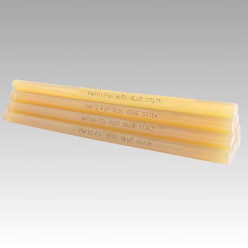 Image of Mario Fix 9151 Yellow Hot Melt Glue Sticks 220mm x 11mm, Pack of 40 | High Bonding Strength Adhesive for Wood Gluing, Carton Sticking & DIY Projects