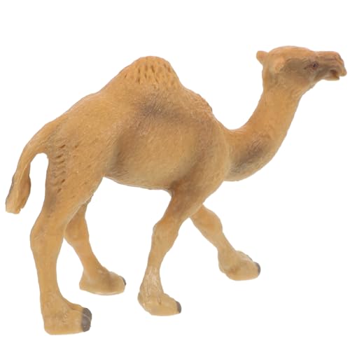 GALPADA Figura de Camello Pequeño Decorativa de Plástico Resistente Modelo Realista para Escritorio y Jardín Juguete Educativo para Adorno de Animales del Desierto
