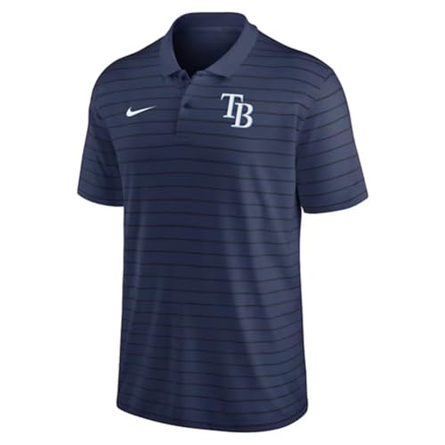 Nike Men's MLB Authentic Collection DRI-FIT Victory Polo (US, Alpha, XX-Large, Regular, Regular, Navy, Tampa Bay Rays)