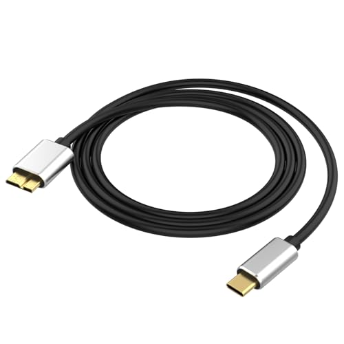 Arzweyk USB-C to USB 3.0 Micro-B Camera Cable Cord Compatible with Nikon D5 D850 D500 D810 D800, Canon EOS 5D Mark IV, 5D4, 5DS, 5DSR, for Toshiba, Seagate Backup Plus, WD External Hard Drive