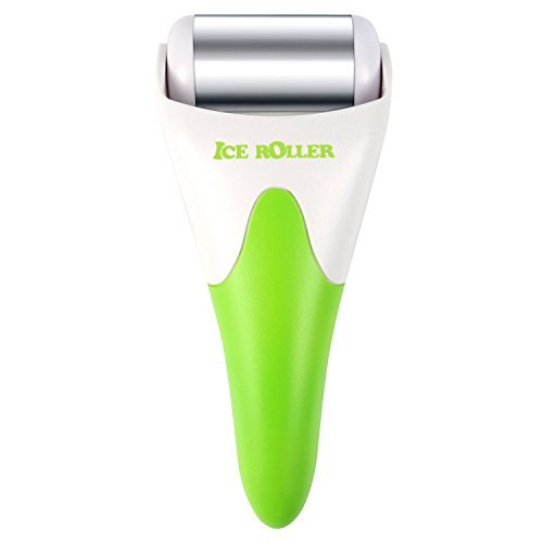 ESARORA Stainless Steel Ice Roller for Face & Eye,Puffiness,Migraine,Pain Relief and Minor Injury,Skin Care Products (Green)