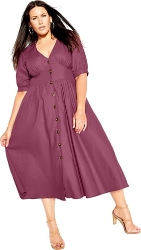 Image of City Chic Women's Plus Size Sunset Stroll Dress