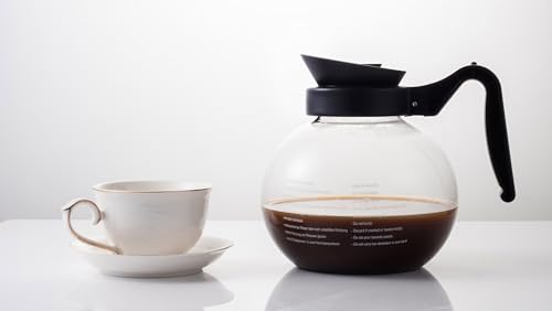 Yuanhao Crystalline Glass Coffee Decanter with Black Handle - Thumbnail 3