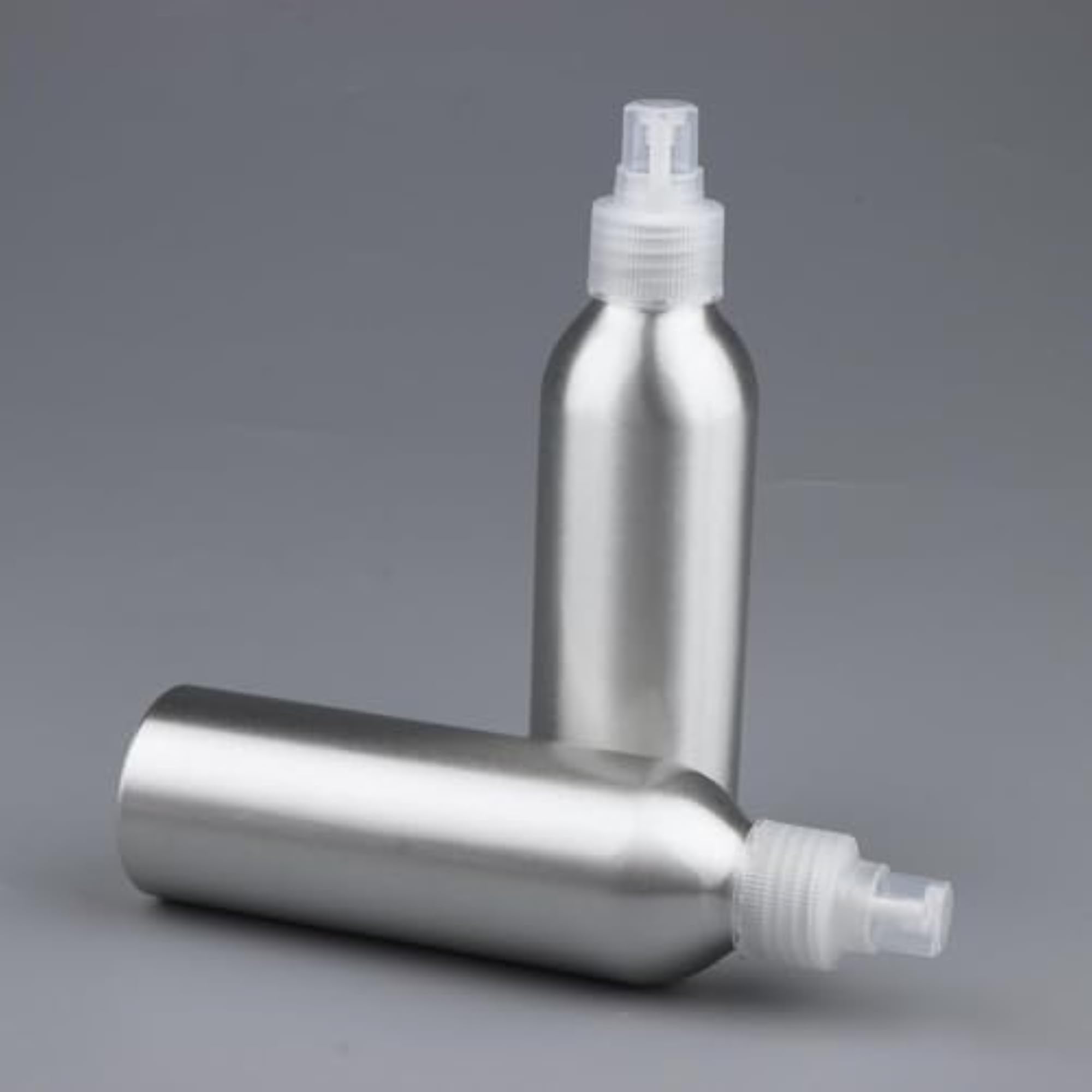 2x 250ml Empty Makeup Pump Bottle Aluminum Cream Dispenser