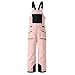 VOGFFR Boys Snow Pants,Girls Boys Snow Pants Kids Insulated Bib Overalls Fashion Waterproof Ski Bibs Snowboard Outfit with Adjustable Strap Pink