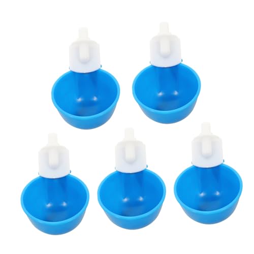 GALPADA Sturdy Easy to Use 5pcs Plastic Chicken Waterer Replaceable Cups for Household Pigeon Supplies