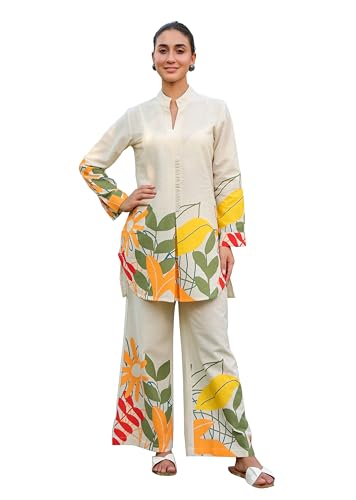 Image of TRENDMALLS Women's Cotton Digital Printed Co Ords Set for Women