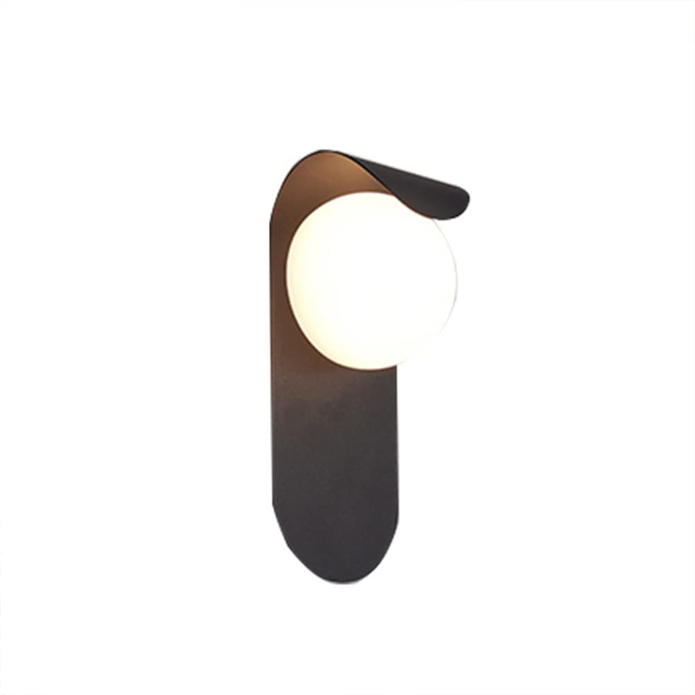 SXSCARKX Wall Light Indoor LED 7W 3000K Warm White Modern Metal Lamp Decorative Sconce for Living Room Bedroom Hallway Corridor Stairs Hall, Black