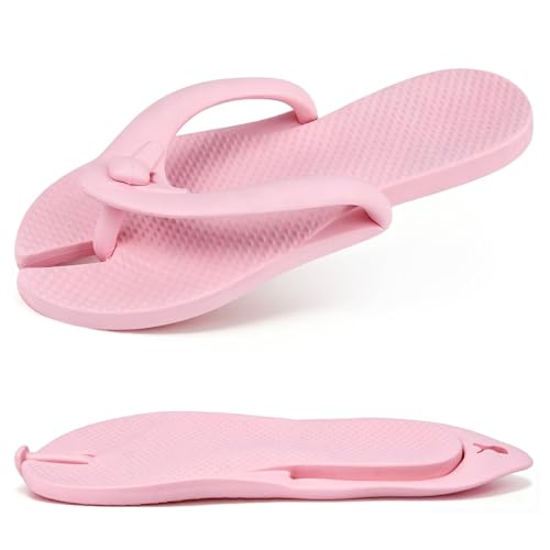 lippili Flip Flops for Women Men Quick-Dry Shower Shoes Foldable Travel Slippers Lightweight Non-Slip Bathroom Summer Beach Thong Sandals