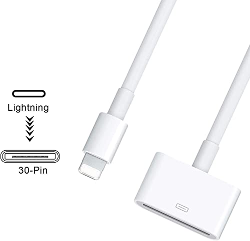 Lightning To 30 Pin Adapter,Mfi Certified 8 Pin Male To 30 Pin Female Connector Converter With Iphone Lightning Charger Cable Cord Compatible Iphone 12 11 X 8 7 6P 5S 4S 4 3 5G/Ipad/Ipod #TOP1