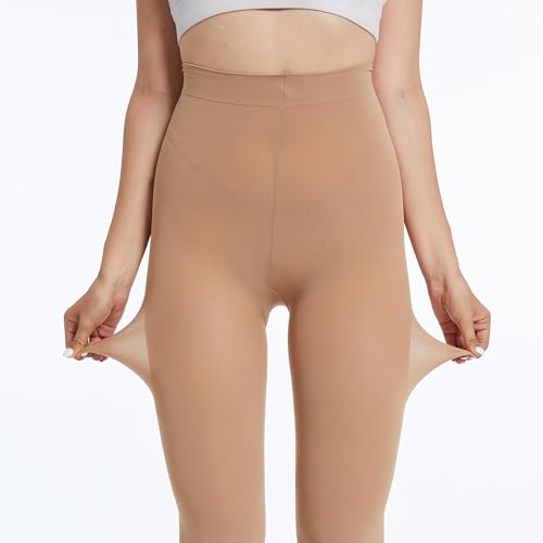Image of HeyUU Women's 80D Ultra Soft Opaque Tights, High Waist Solid Color Footed Pantyhose with 29 Colors