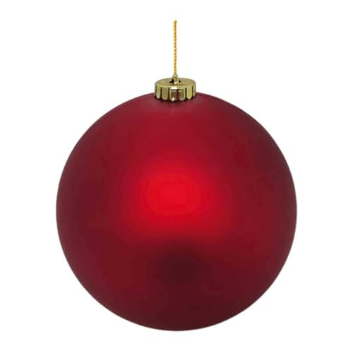 VEPATIM Weihnachtskugeln Christbaumkugeln XL aus Kunststoff rot matt Ø20cm