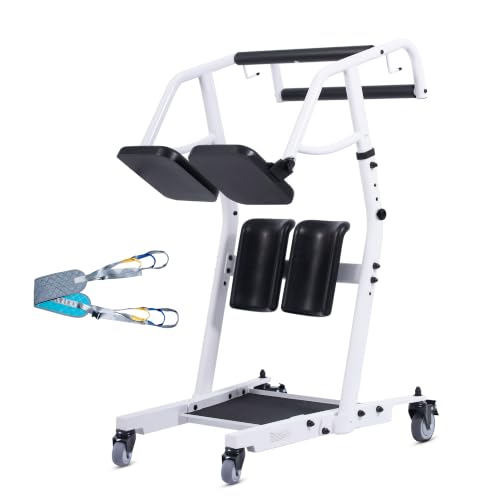 Image of Sit to Stand Lift, Stand Assist Lift for Elderly, Patient Transfer Assist Devices with Belt for Home Care Use, 400 lbs Capacity