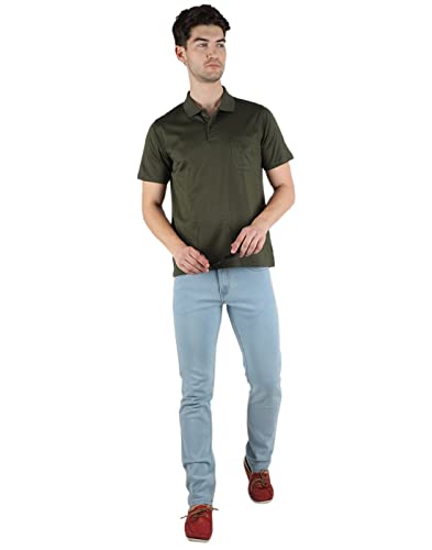 Image of Monte Carlo Mens White Plain Collar T-Shirt |22203606-1