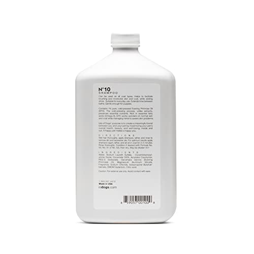 Isle Of Dogs Coature No. 10 Evening Primrose Oil Dog Shampoo For Dry And Sensitive Skin, 1-Liter #TOP1