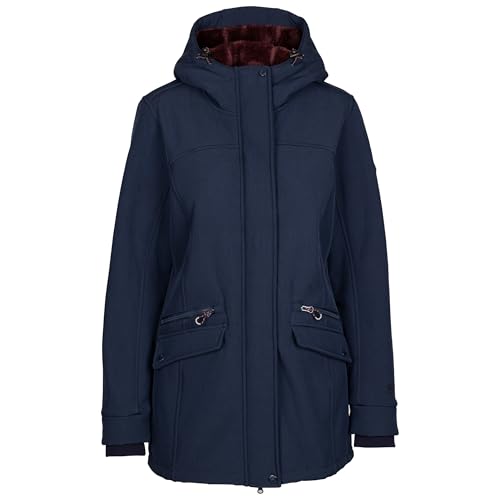 Trespass Womens Softshell Jacket Long Length with Grown On Hood Anza