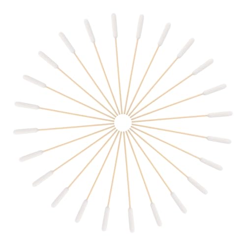 LOEFLIFA 100個ペット用耳掃除綿棒 大きな綿球と木製柄 猫 犬用柔らか綿素材