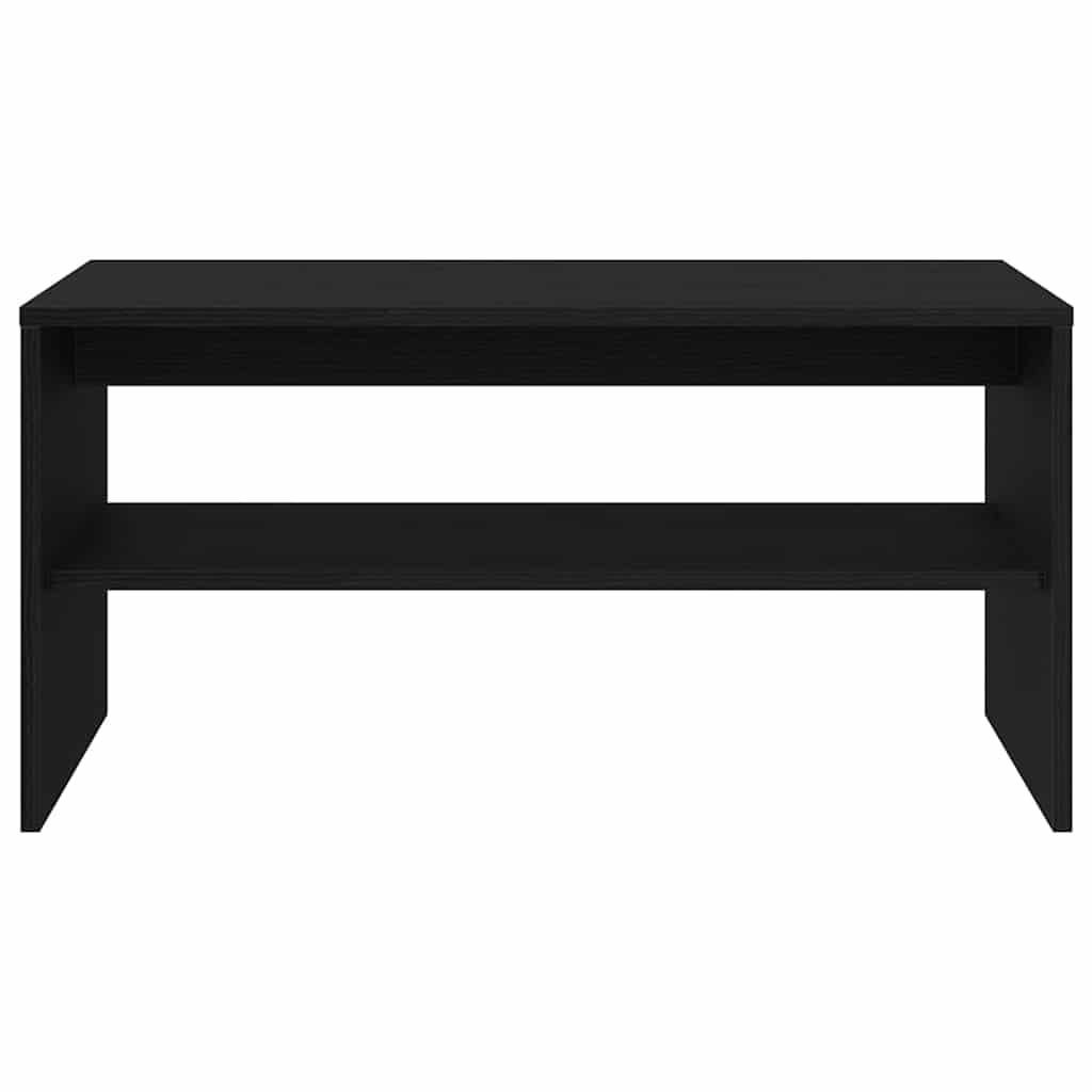 TV Schrank Schwarz Eiche 80x40x40 cm aus Leimholz, 2-funktionsfähig als Couchtisch, mit Ablagefach für Zeitschriften und Mediengeräte, leicht zu reinigen.