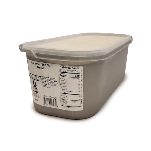 Image of G.S. Gelato Gelato Tub 5 Liter, Pack of 1 (Sea Salt Caramel)
