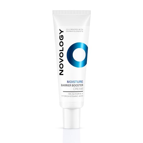 Image of NOVOLOGY Moisture Barrier Booster Cream, Face Moisturiser, 50G, for 100 hours of Hydration, with Glycerin and Hydroxystearic Acid, Non-Comedogenic and Hypoallergenic, for Dry and Sensitive Skin