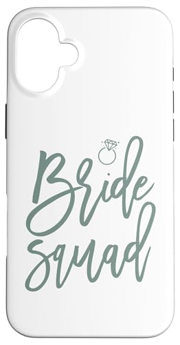 Bride Squad Sage Green �X�N���v�g �E�F�f�B���O�p�[�e�B�[ �X�}�z�P�[�X iPhone 16 Plus �p