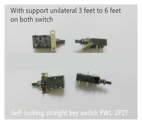 Interrupteur à clé PWL-2P2T autobloquant avec support robuste de 3 à 6 pieds - 3