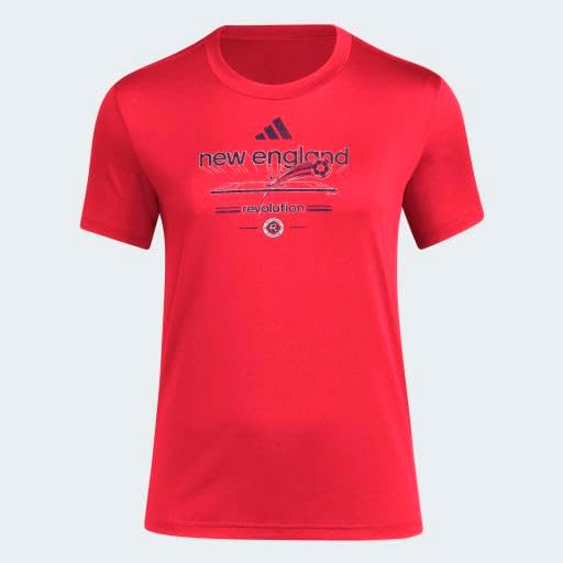 adidas Women's New England Revolution Vintage World Pre-Game Short Sleeve T-Shirt