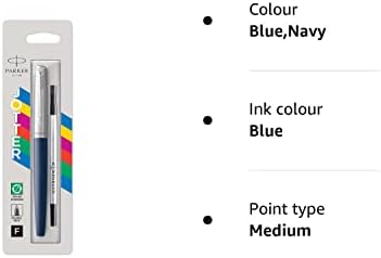 PARKER Jotter Originals - Blue Navy Rollerball Pen with Chrom trims - medium Point - Blister