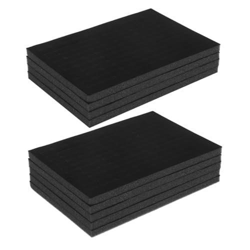 9 Inserti Per Cassetti Per Gioielli Vassoi Organizer In Schiuma Pe - Cuscino Nero Per Scatola Di Collane - Imbottitura Morbida Per Espositori Di Bracciali Orologi E Orecchini