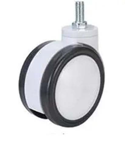 Caster-M16 tige filetée : lot de 2 roues double rangée 5 pouces en PVC