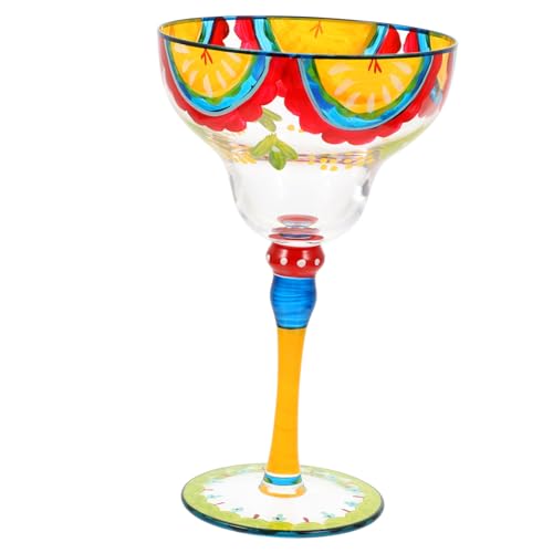 Tovinanna Handbemaltes Margarita Glas Zitronen Design