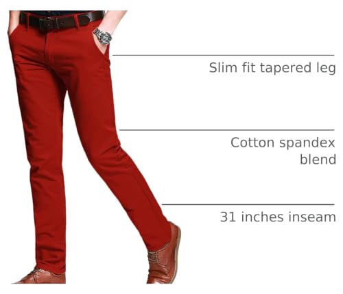 Image of Match Men's Regular Fit Comfort Stretch Casual Chino Pants
