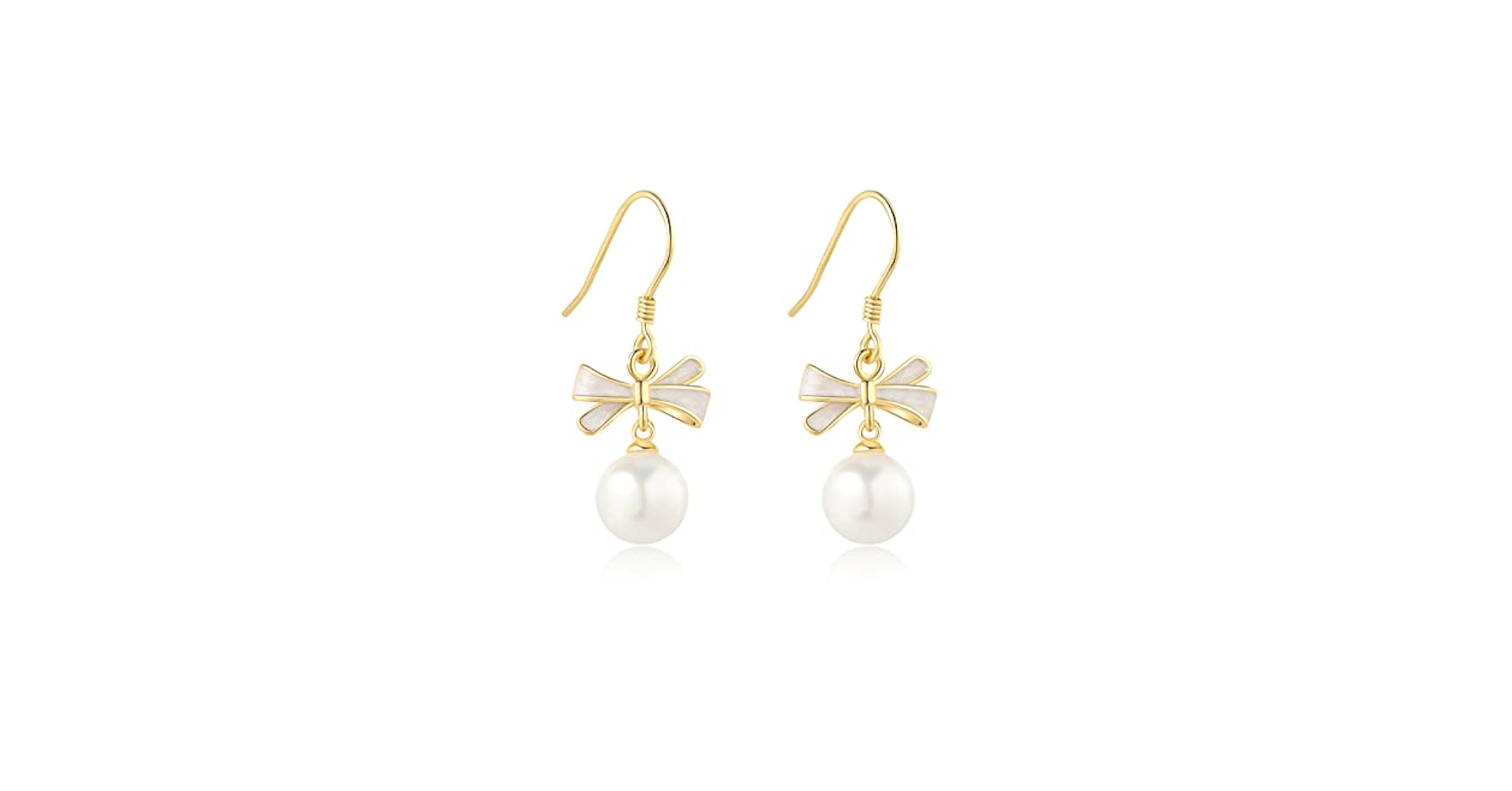 ☆関税込☆VINTAGE HOLLYWOOD★Sweet Ribbon Pearl Earrings★ Amazon.com: Bow Pearl Earrings for Women Sterling Silver