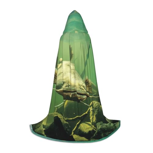 bncab Disfraz de pez gato bajo el agua, disfraz gótico de fantasía con capucha para adolescentes, medieval, renacentista, disfraz de cosplay