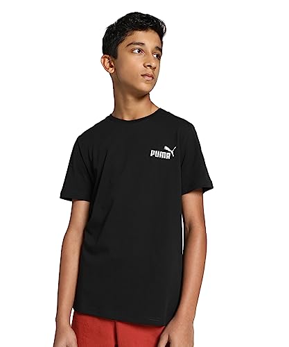 PUMA Ess Small Logo Tee B Boy's T-Shirt, Black, 5-6 Years