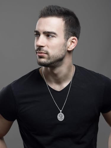 Collier Saint Sébastien Seiyang médaille gravée de haute précision avec chaîne renforcée