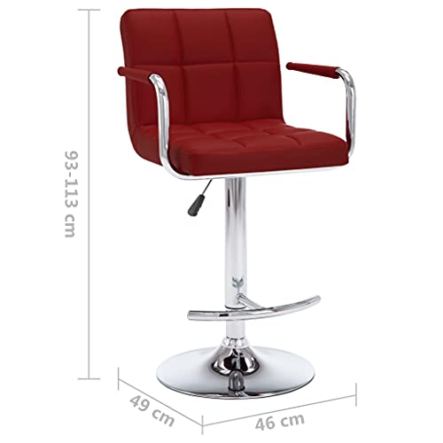 Tabourets de bar réglables hauteur lot de 2 avec dossier et repose-pieds