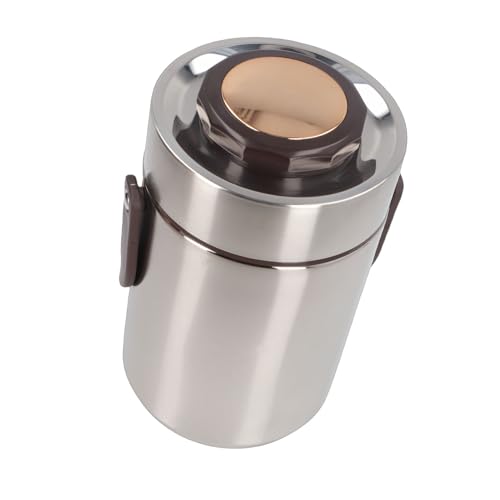 Naroote Contenedor de Almuerzo Apilable de 2000 Ml, Termo para Sopa de Boca Ancha de Acero Inoxidable 304, Tarro de Comida Caliente con Aislamiento Sellado Al Vacío de 3 Capas, Ideal para Viajes de